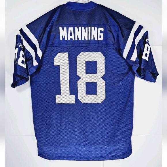 NWT Reebok Onfield Indianapolis Colts Peyton Manning #18 Mens Large Jersey Blue - Picture 4 of 8